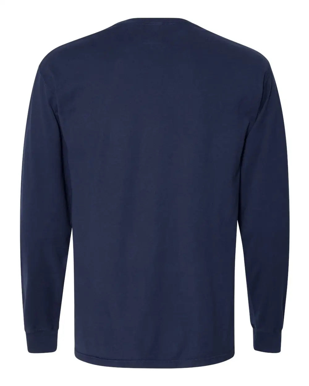 Comfortwash by Hanes Gdh250 Garment-dyed Long Sleeve T-shirt with a Pocket - Navy