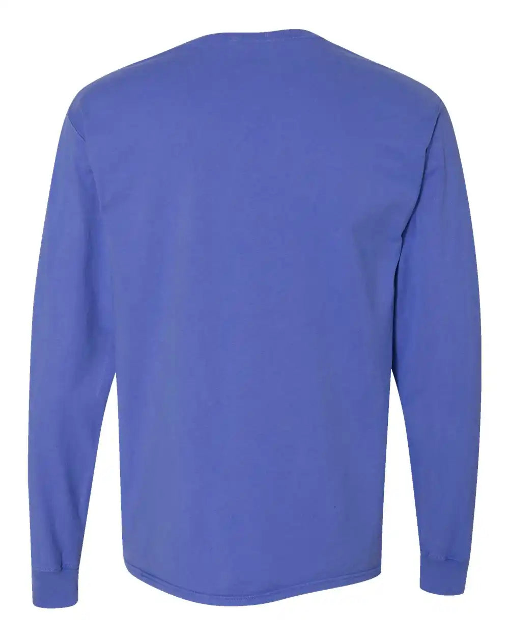 Comfortwash by Hanes Gdh250 Garment-dyed Long Sleeve T-shirt with a Pocket - Deep Forte Blue - s
