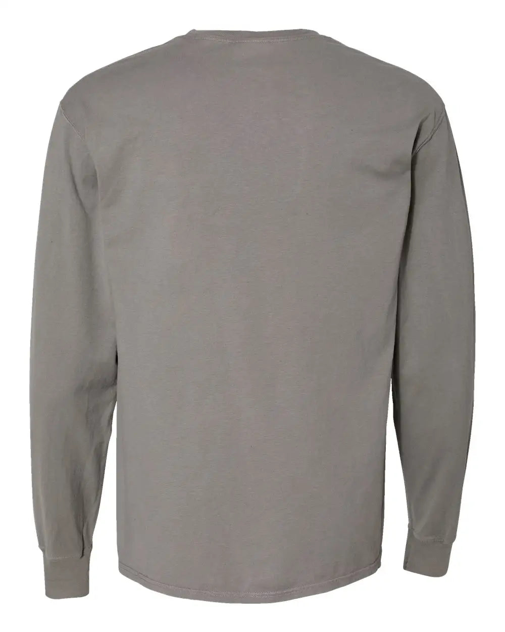 Comfortwash by Hanes Gdh250 Garment-dyed Long Sleeve T-shirt with a Pocket - Concrete Grey