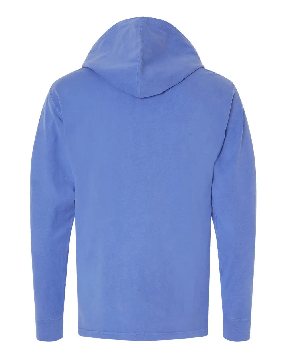 Comfortwash by Hanes Gdh280 Garment-dyed Jersey Hooded Long Sleeve T-shirt - Deep Forte Blue
