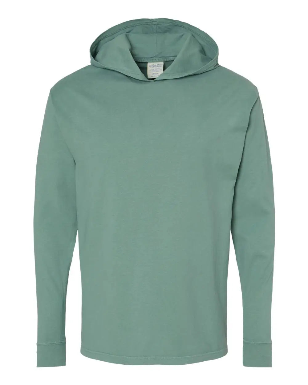 Comfortwash by Hanes Gdh280 Garment-dyed Jersey Hooded Long Sleeve T-shirt - Cypress Green - s