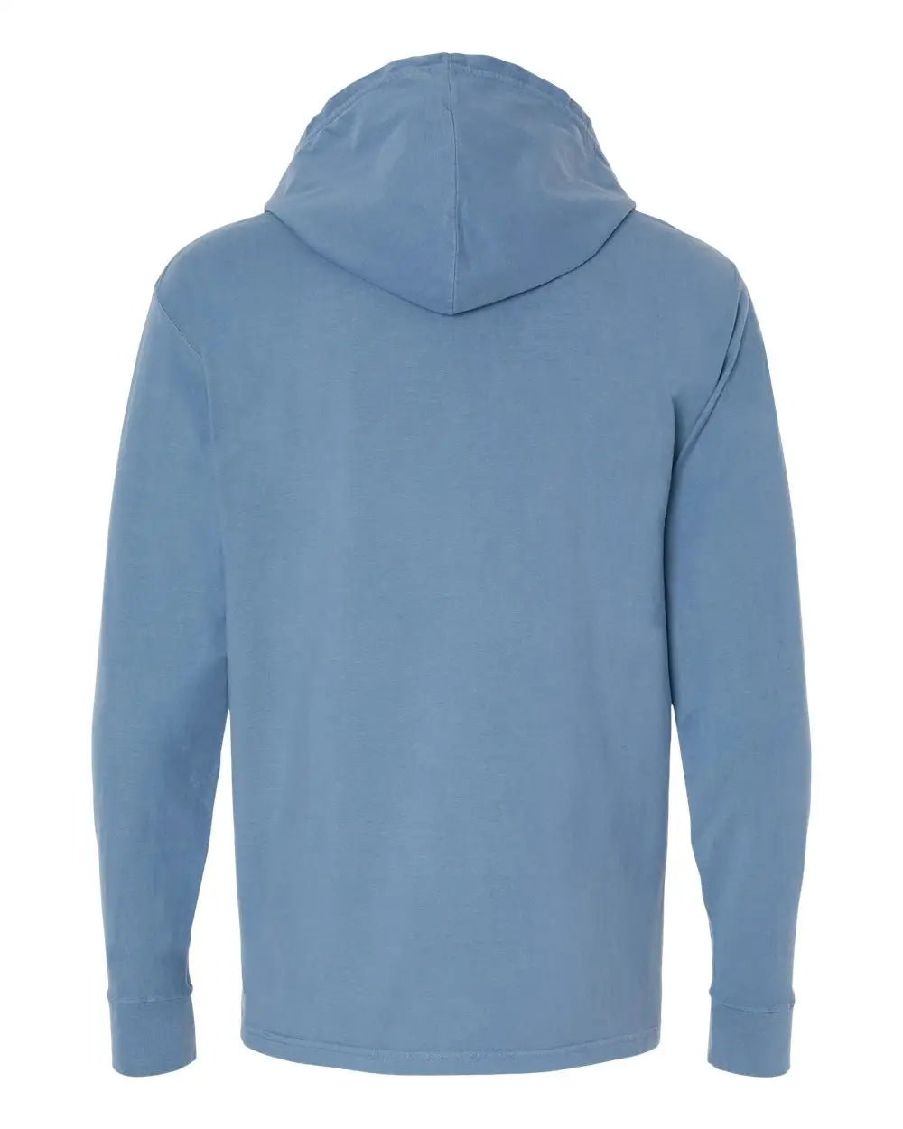 Comfortwash by Hanes Gdh280 Garment-dyed Jersey Hooded Long Sleeve T-shirt - Saltwater - Gray / s