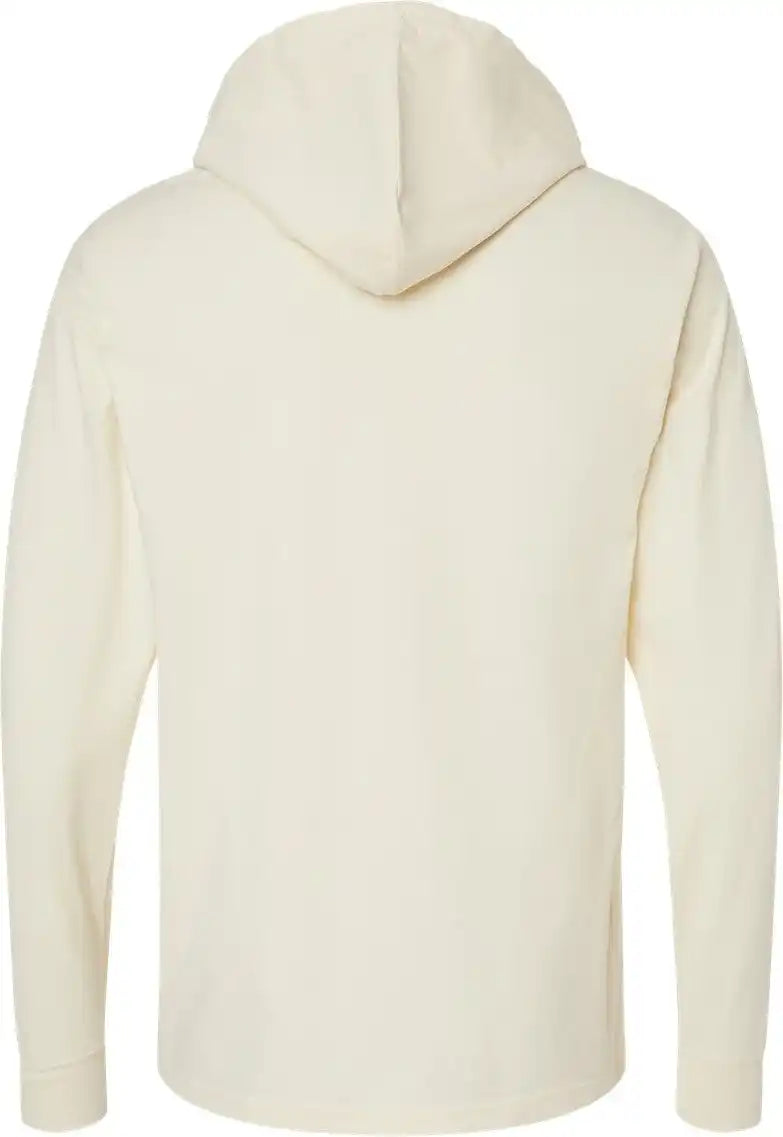 Comfortwash by Hanes Gdh280 Garment-dyed Jersey Hooded Long Sleeve T-shirt - Parchment - s
