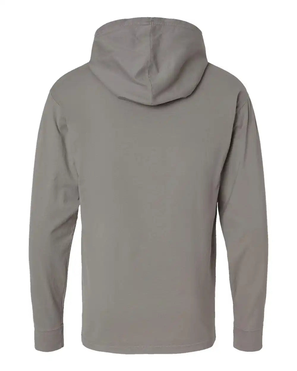 Comfortwash by Hanes Gdh280 Garment-dyed Jersey Hooded Long Sleeve T-shirt - Concrete Grey - s