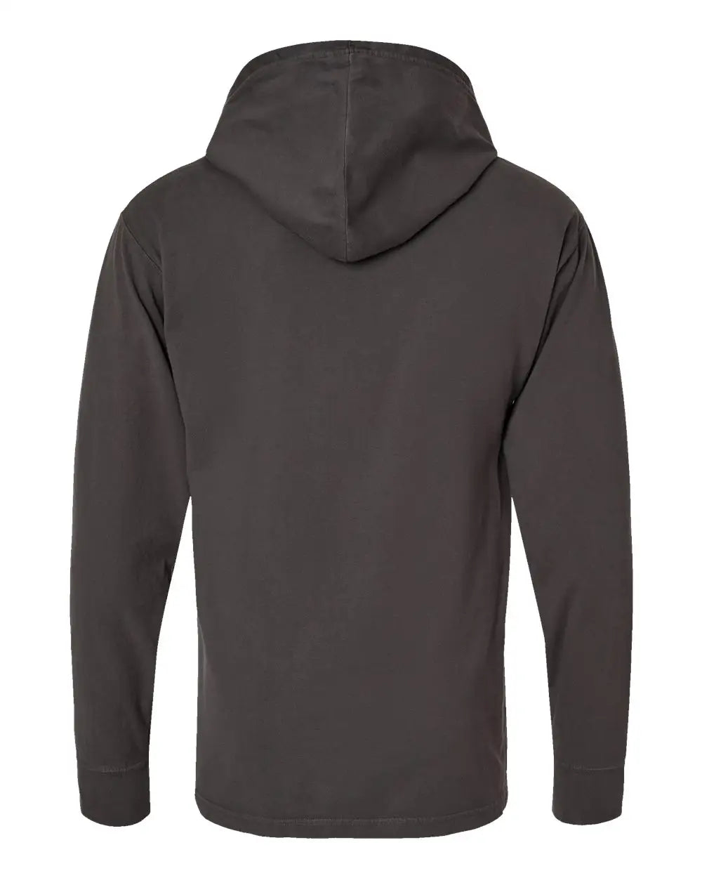 Comfortwash by Hanes Gdh280 Garment-dyed Jersey Hooded Long Sleeve T-shirt - New Railroad Grey