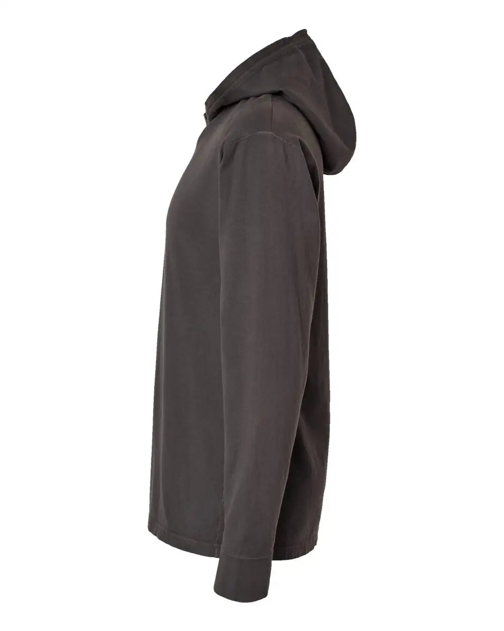 Comfortwash by Hanes Gdh280 Garment-dyed Jersey Hooded Long Sleeve T-shirt - New Railroad Grey
