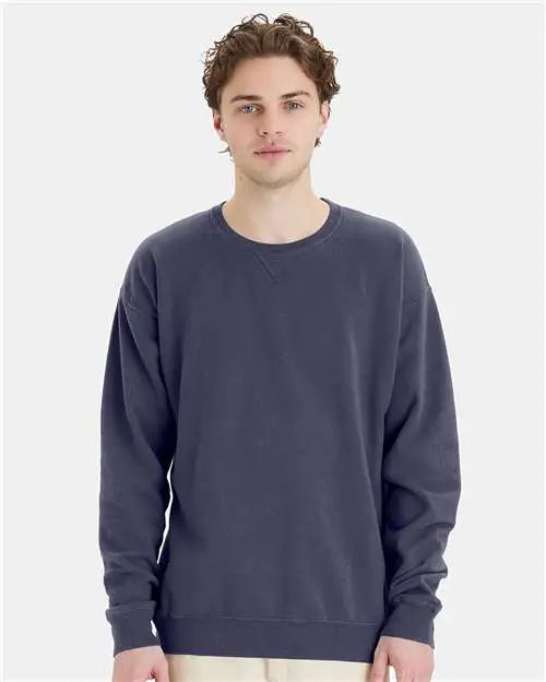 Comfortwash by Hanes Gdh400 Garment-dyed Crewneck Sweatshirt - Anchor Slate