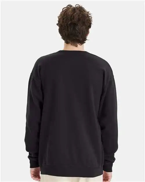 Comfortwash by Hanes Gdh400 Garment-dyed Crewneck Sweatshirt - Black