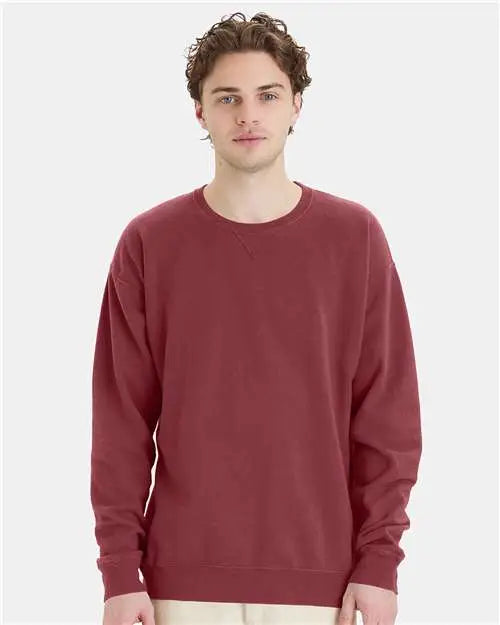 Comfortwash by Hanes Gdh400 Garment-dyed Crewneck Sweatshirt - Cayenne