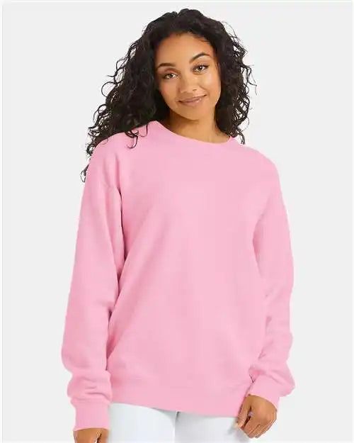 Comfortwash by Hanes Gdh400 Garment-dyed Crewneck Sweatshirt - Cotton Candy - s