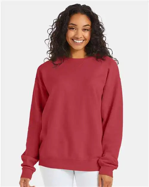 Comfortwash by Hanes Gdh400 Garment-dyed Crewneck Sweatshirt - Crimson Fall