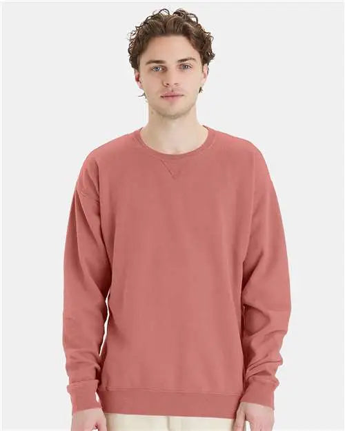 Comfortwash by Hanes Gdh400 Garment-dyed Crewneck Sweatshirt - Mauve