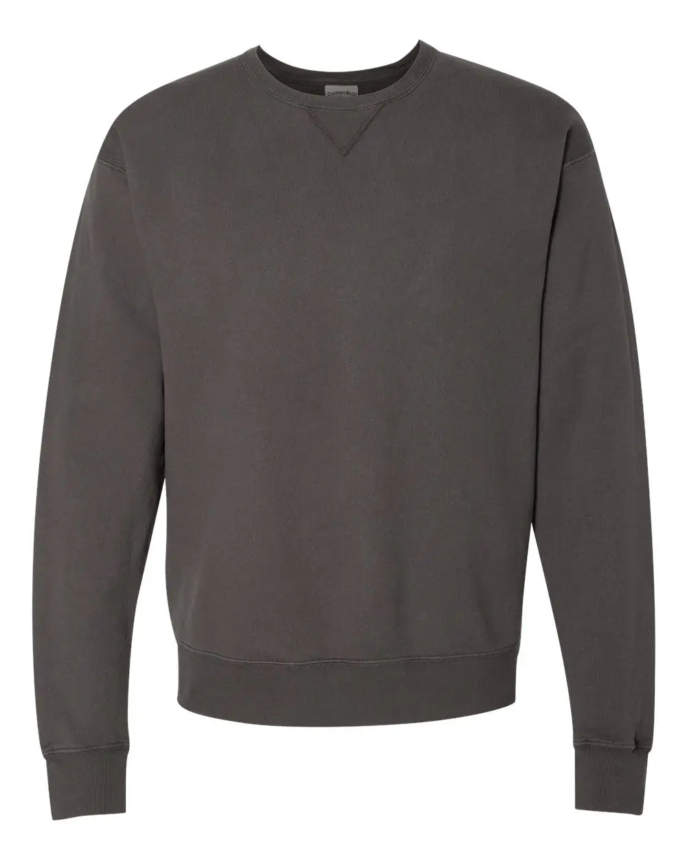 Comfortwash by Hanes Gdh400 Garment-dyed Crewneck Sweatshirt - New Railroad Grey - Dark Gray / s