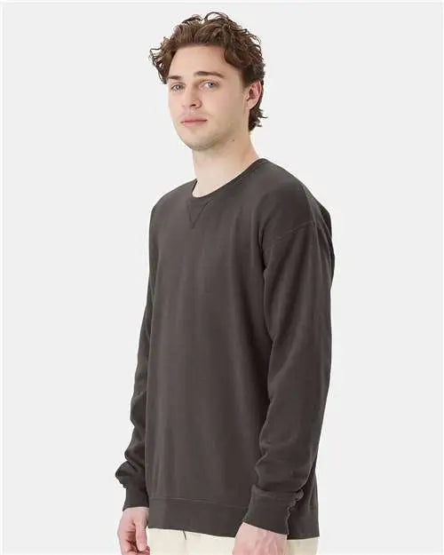 Comfortwash by Hanes Gdh400 Garment-dyed Crewneck Sweatshirt - New Railroad Grey
