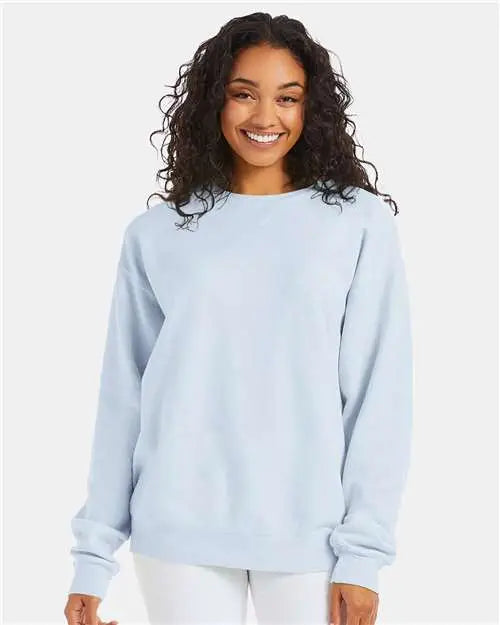 Comfortwash by Hanes Gdh400 Garment-dyed Crewneck Sweatshirt - Soothing Blue