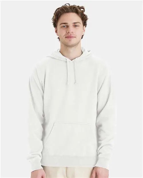 Comfortwash by Hanes Gdh450 Garment-dyed Hooded Sweatshirt - White