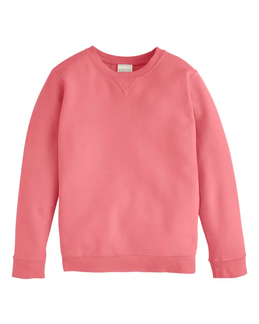 Comfortwash by Hanes Gdh475 Garment-dyed Youth Crewneck Sweatshirt - Coral Craze - Xs