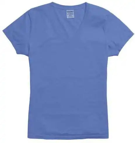 Comfortwash Gdh125 Garment-dyed Women’s V-neck T-shirt - Deep Forte Blue