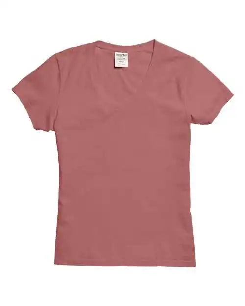 Comfortwash Gdh125 Garment-dyed Women’s V-neck T-shirt - Mauve