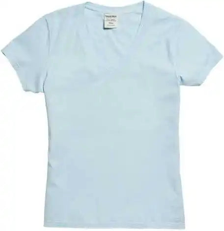 Comfortwash Gdh125 Garment-dyed Women’s V-neck T-shirt - Soothing Blue