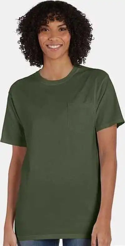 Comfortwash Gdh150 Garment-dyed Pocket T-shirt - Moss