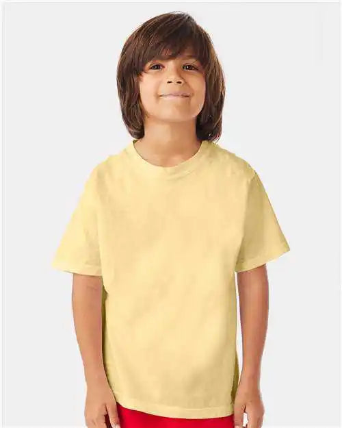 Comfortwash Gdh175 Garment Dyed Youth Short Sleeve T-shirt - Summer Squash Yellow