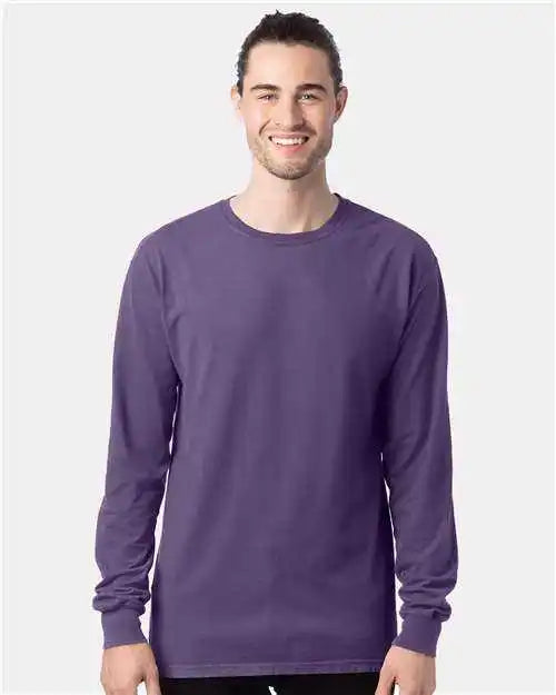 Comfortwash Gdh200 Garment-dyed Long Sleeve T-shirt - Grape Soda