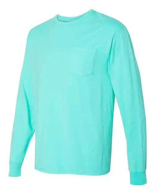 Comfortwash Gdh250 Garment Dyed Long Sleeve T-shirt with a Pocket - Mint