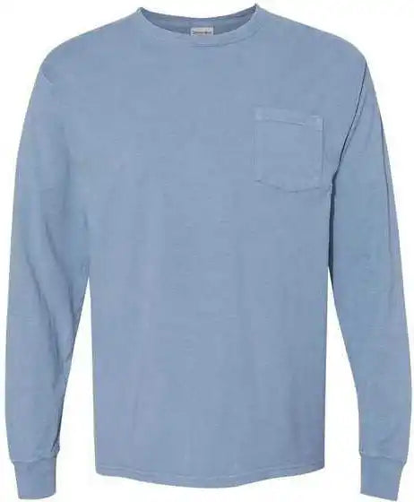 Comfortwash Gdh250 Garment Dyed Long Sleeve T-shirt with a Pocket - Saltwater