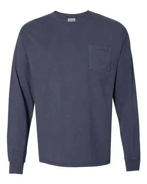 Comfortwash Gdh250 Garment Dyed Long Sleeve t Shirt with a Pocket Anchor Slate