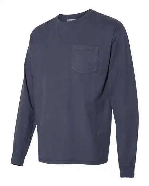 Comfortwash Gdh250 Garment Dyed Long Sleeve t Shirt with a Pocket Anchor Slate