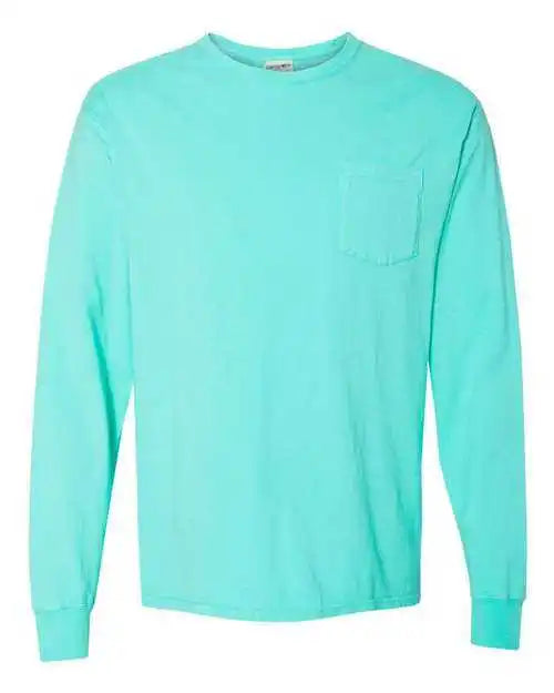 Comfortwash Gdh250 Garment Dyed Long Sleeve T-shirt with a Pocket - Mint