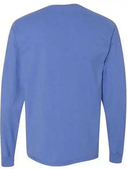 Comfortwash Gdh250 Garment Dyed Long Sleeve t Shirt with a Pocket Deep Forte Blue