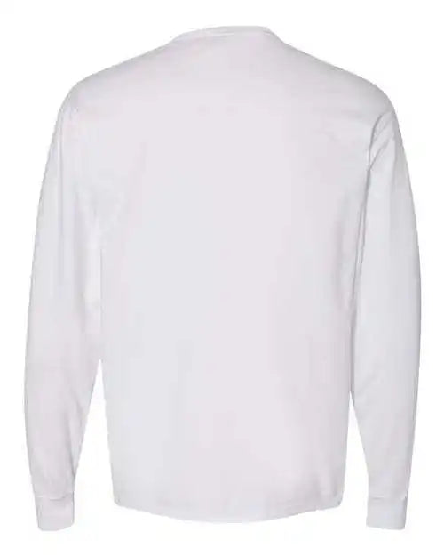 Comfortwash Gdh250 Garment Dyed Long Sleeve T-shirt with a Pocket - White