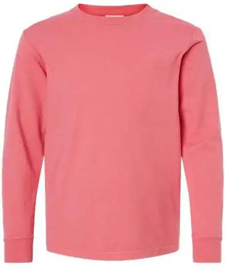 Comfortwash Gdh275 Garment-dyed Youth Long Sleeve T-shirt - Coral Craze