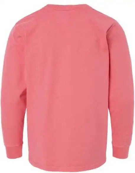 Comfortwash Gdh275 Garment-dyed Youth Long Sleeve T-shirt - Coral Craze