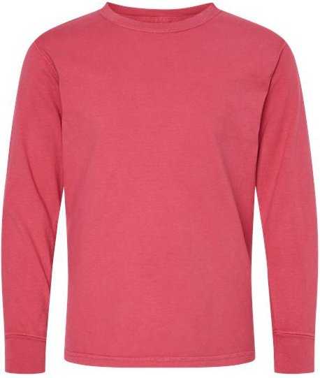 Comfortwash Gdh275 Garment-dyed Youth Long Sleeve T-shirt - Crimson Fall