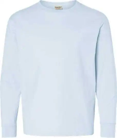 Comfortwash Gdh275 Garment-dyed Youth Long Sleeve T-shirt - Soothing Blue