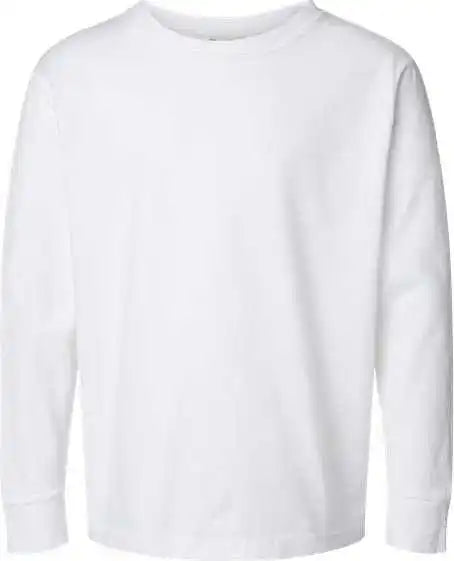 Comfortwash Gdh275 Garment-dyed Youth Long Sleeve T-shirt - White
