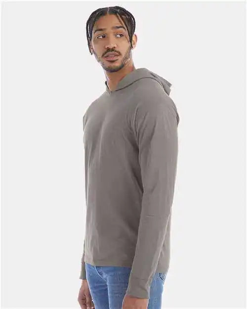 Comfortwash Gdh280 Garment Dyed Jersey Hooded Long Sleeve t Shirt Concrete Gray