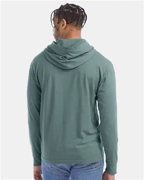 Comfortwash Gdh280 Garment Dyed Jersey Hooded Long Sleeve t Shirt Cypress Green