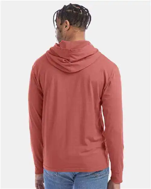 Comfortwash Gdh280 Garment Dyed Jersey Hooded Long Sleeve t Shirt Nantucket Red