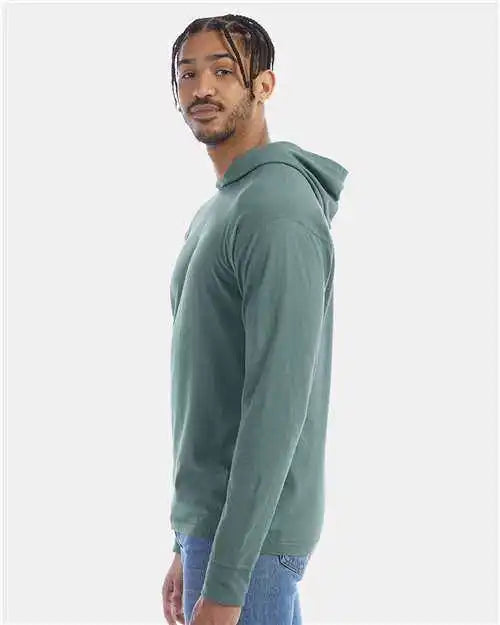 Comfortwash Gdh280 Garment Dyed Jersey Hooded Long Sleeve t Shirt Cypress Green