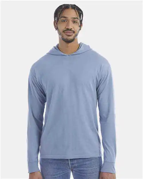 Comfortwash Gdh280 Garment Dyed Jersey Hooded Long Sleeve t Shirt Saltwater