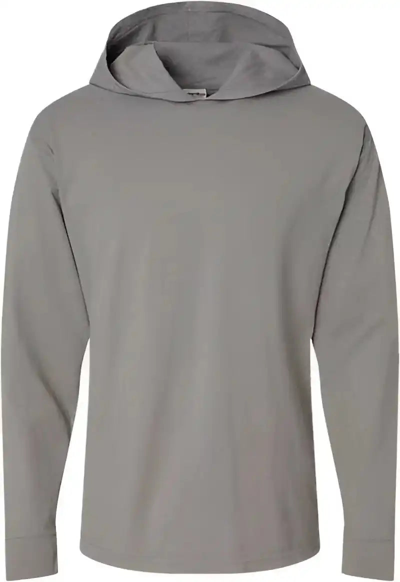 Comfortwash Gdh280 Garment-dyed Jersey Hooded Long Sleeve T-shirt - Concrete Gray