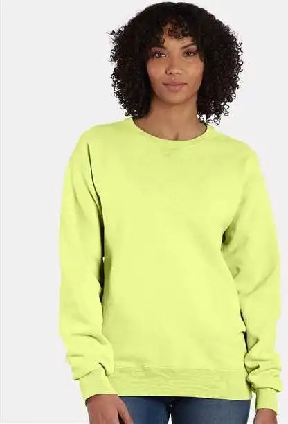 Comfortwash Gdh400 Garment Dyed Unisex Crewneck Sweatshirt - Chic Lime