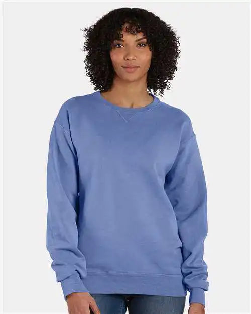 Comfortwash Gdh400 Garment Dyed Unisex Crewneck Sweatshirt Frontier Blue