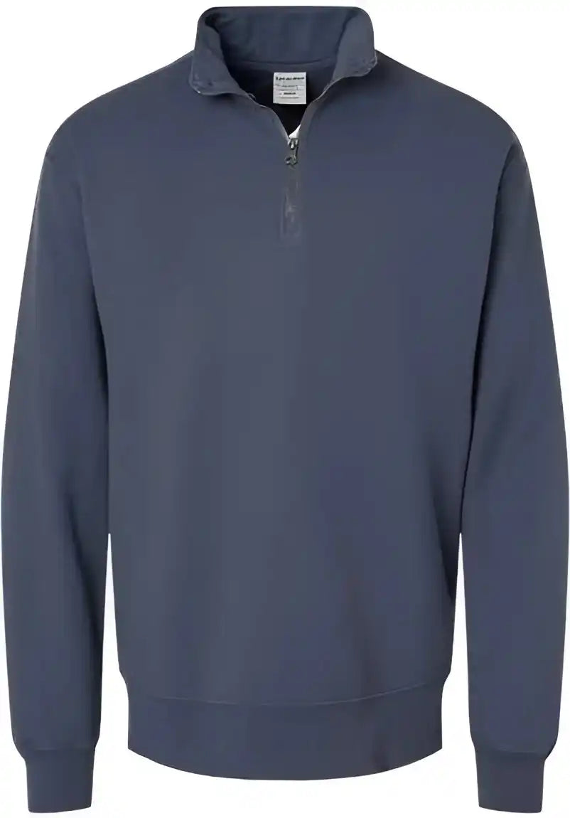 Comfortwash Gdh425 Garment Dyed Quarter Zip Sweatshirt Anchor Slate