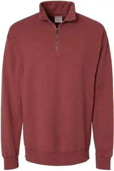Comfortwash Gdh425 Garment Dyed Quarter Zip Sweatshirt Cayenne
