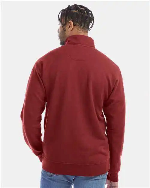 Comfortwash Gdh425 Garment Dyed Quarter Zip Sweatshirt Cayenne